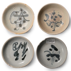 Tek Sing Treasure Shipwreck Glazed Blue and White Dish Group