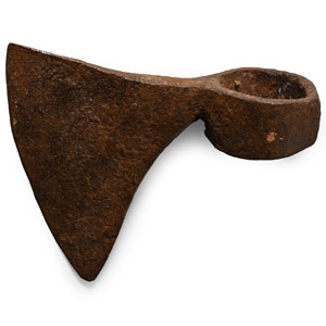 Medieval Iron Triangular Axehead