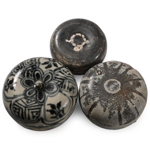 Hoi An Cargo Shipwreck Glazed Blue and White Lidded Box Collection