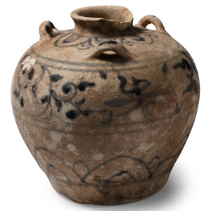 Hoi An Cargo Shipwreck Glazed Blue and White Vase