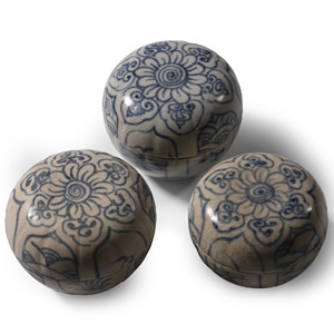 Hoi An Cargo Shipwreck Glazed Blue and White Lidded Box Collection