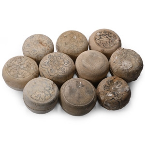 Hoi An Cargo Shipwreck Glazed Blue and White Lidded Box Collection