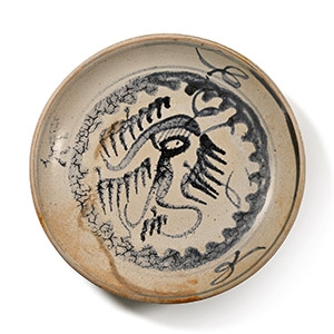 Tek Sing Treasure Shipwreck Glazed Blue and White Plate