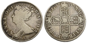 Great Britain. Stuart Restored, Anne AR Halfcrown.