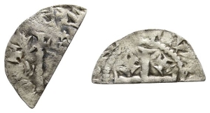 England. Plantagenet, Henry II AR Tealby Cut Halfpenny.