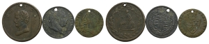 Great Britain. Group of Three [3] AE Coins and Token.