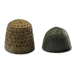 Medieval Bronze Beehive Thimble Group