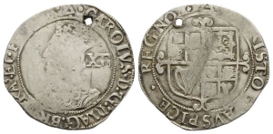 England. Stuart, Charles I AR Shilling.