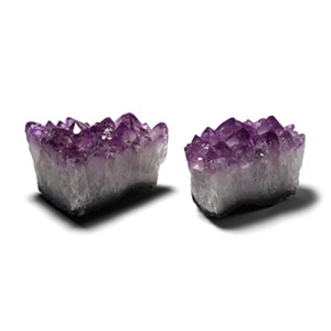 Deep Purple Amethyst Crystal Mineral Specimen Pair [2]