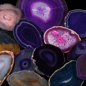 Cut and Polished Agate Geode Slice Collection [13]