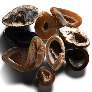 Cut and Polished Agate Crystal Geode Half Collection [10]