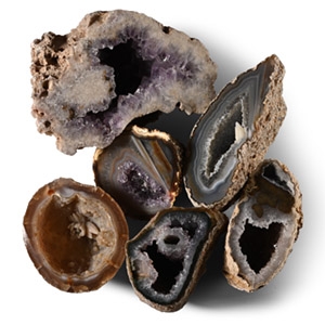 Cut and Polished Agate Crystal Geode Half Collection [6]