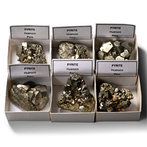 Boxed Pyrite Crystal Display Collection [6]