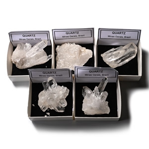 Boxed Rock Crystal Quartz Display Point Collection [5]