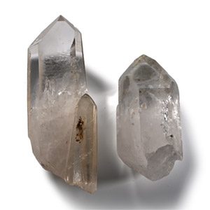 Massive Rock Crystal Quartz Point Pair