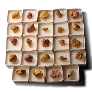 Boxed Realgar Orpiment Mineral Specimen Group [24]