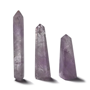 Purple Amethyst Crystal Obelisk and Massager Group [3]