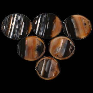 Cut and Polished Felt-Backed Agate Coaster Set