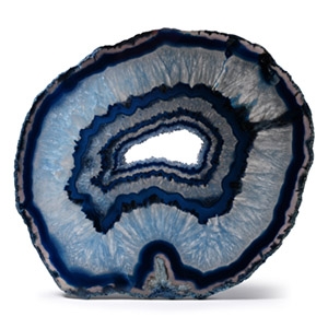 Large Cut and Polished Agate Crystal Slice