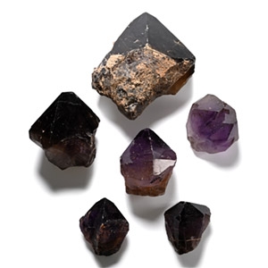 Large Deep Purple Amethyst Crystal Point Group [5]