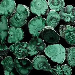 Cut & Polished Malachite Display Piece Group [20]