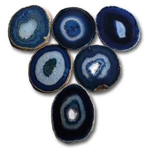 Cut and Polished Agate Crystal Slice Collection [6]