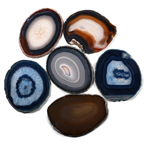 Cut and Polished Agate Slice Collection [6]