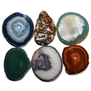 Cut and Polished Agate Slice Collection [6]