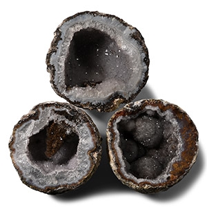 Cut and Polished Agate Crystal Geode Half Collection [3]