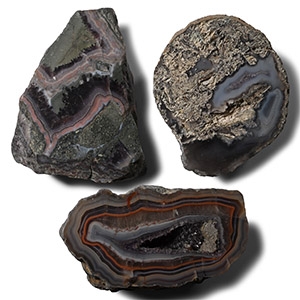 Malawi Agate Crystal Geode Section Collection [3]