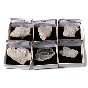 Boxed Quartz Rock Crystal Specimen Collection [6]