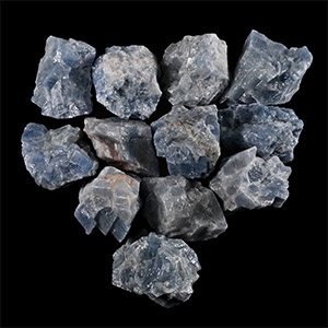 Large Blue Calcite Mineral Specimen Group [11]