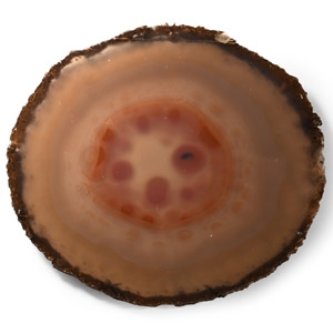 Cut and Polished Winking Smiley Face Natural Agate Slice