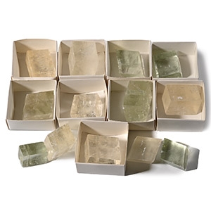 Yellow and Green Iceland Spar Mineral Specimen Group [13]