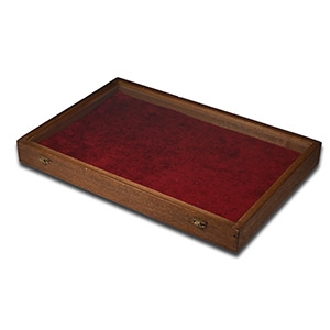 Vintage Velvet Lined Wood Display Case