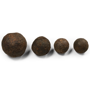 Civil War Iron Shot Collection