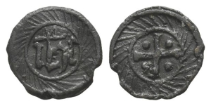 England. Cross and Pellets Pb Token.