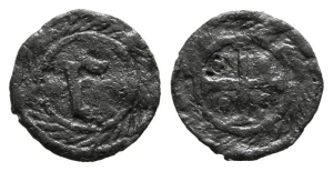 England. Cross and Pellets Pb Token.