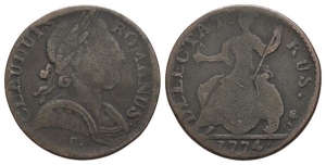 Great Britain. George III AE Evasion Halfpenny.