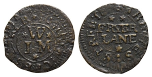 England. I W of Fryer Lane, London CU Farthing Token.
