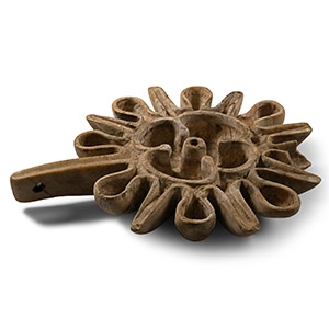 Jewish Stone Menorah Oil Lamp