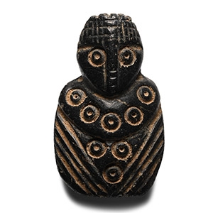 Western Asiatic Black Stone Idol