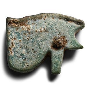 Egyptian Glazed Faience Horus Eye Amulet