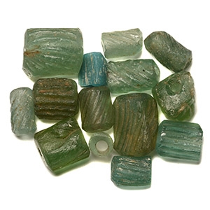 Roman Green Glass Beads