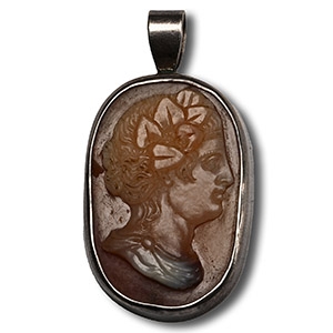 Georgian Cameo in a later Silver Pendant