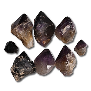 Large Deep Purple Amethyst Point Group [8]
