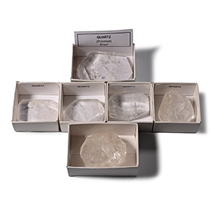 Boxed Polished Clear Quartz Rock Crystal Collection [6]