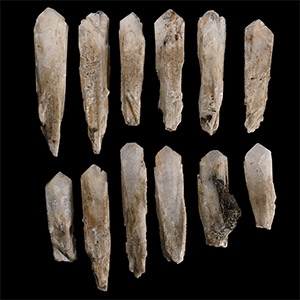 Large Dog Tooth Calcite Crystal Point Collection [12]