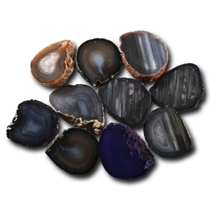 Cut and Polished Agate Geode Cut Half Collection [10]