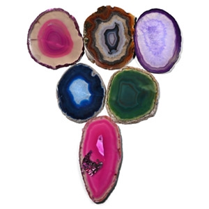 Cut and Polished Agate Geode Slice Collection [6]